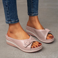 Damen Sandalen | Orthopädisch | Offenes Design | Slip-On | Vegan-Luzern Mode