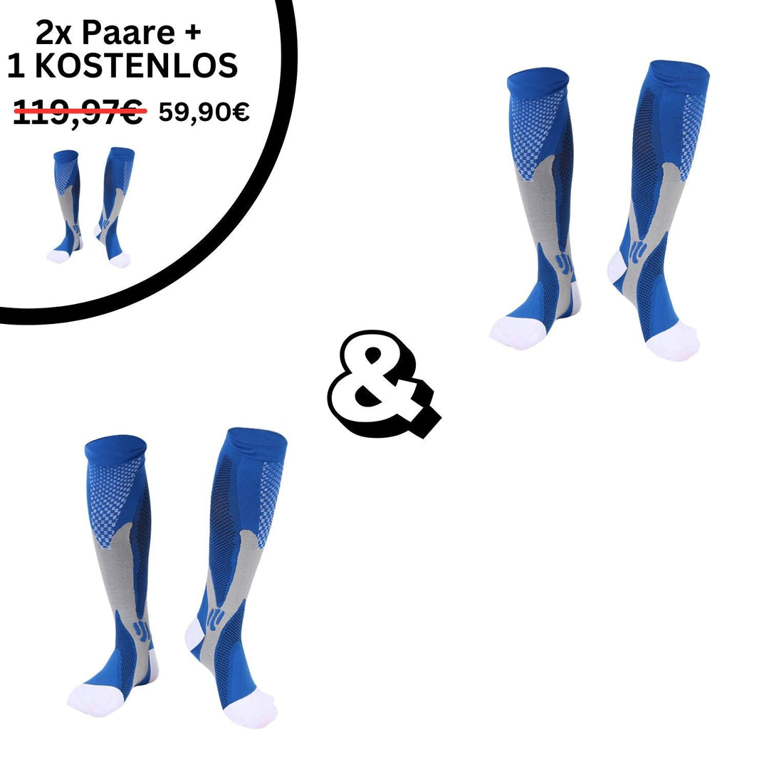 -S-M (34-37)-Blau-2x Paar(+1 Gratis)-Luzern Mode