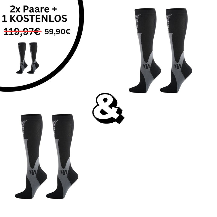 -S-M (34-37)-Schwarz-2x Paar(+1 Gratis)-Luzern Mode