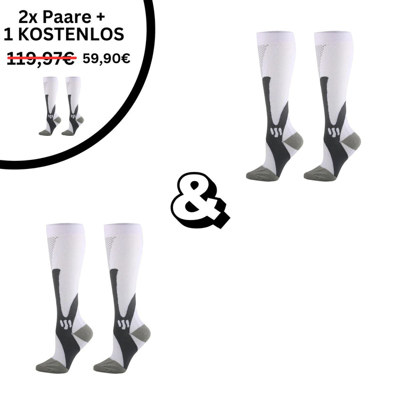 -S-M (34-37)-Weiß-2x Paar(+1 Gratis)-Luzern Mode