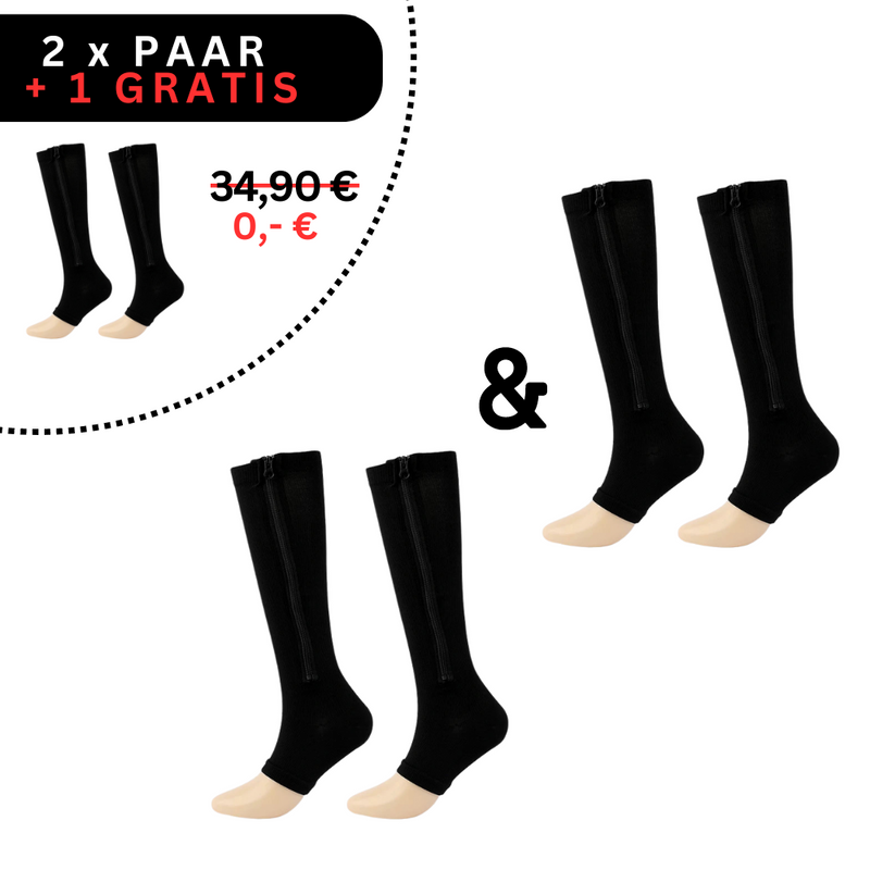 -2x Paar (+1 Gratis)-S-M (34-37)-Schwarz-Luzern Mode
