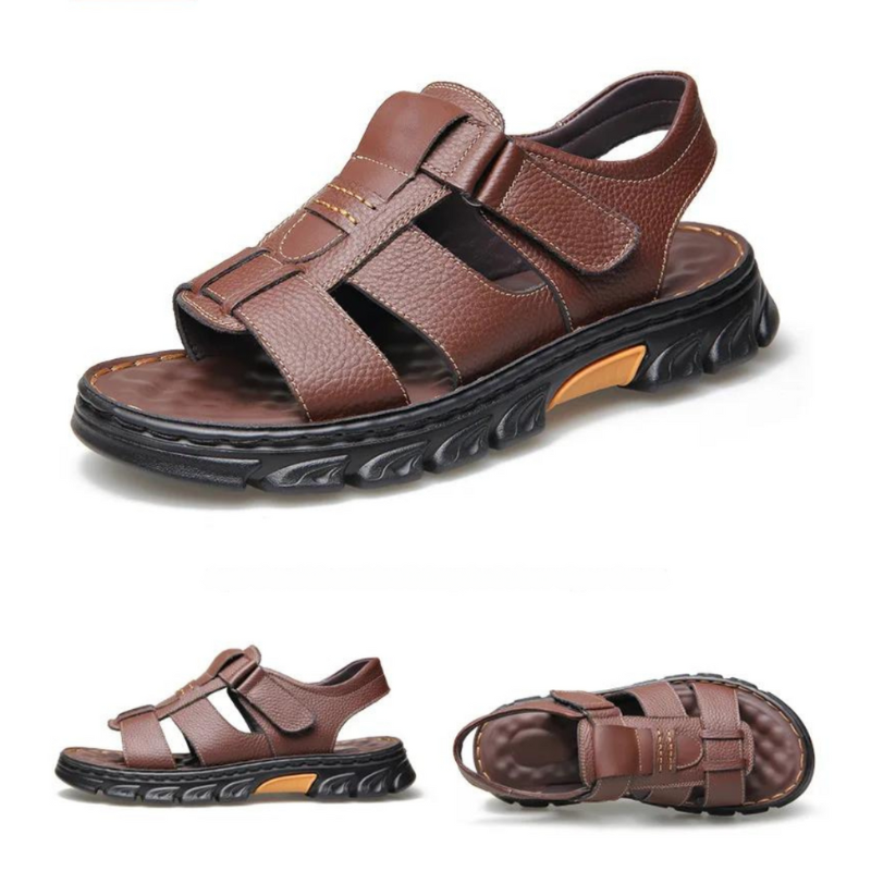 Orthopädische Leder-Herrensandalen – Thijs