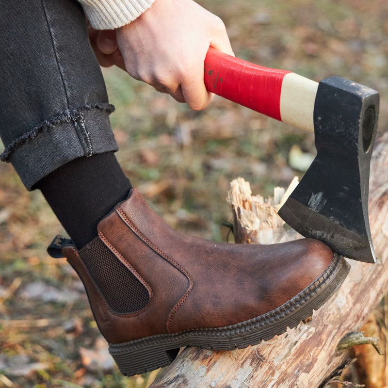 Wasserdichte Chelsea Boots für Damen - Rutschfest & Robust-Braun-37-Luzern Mode
