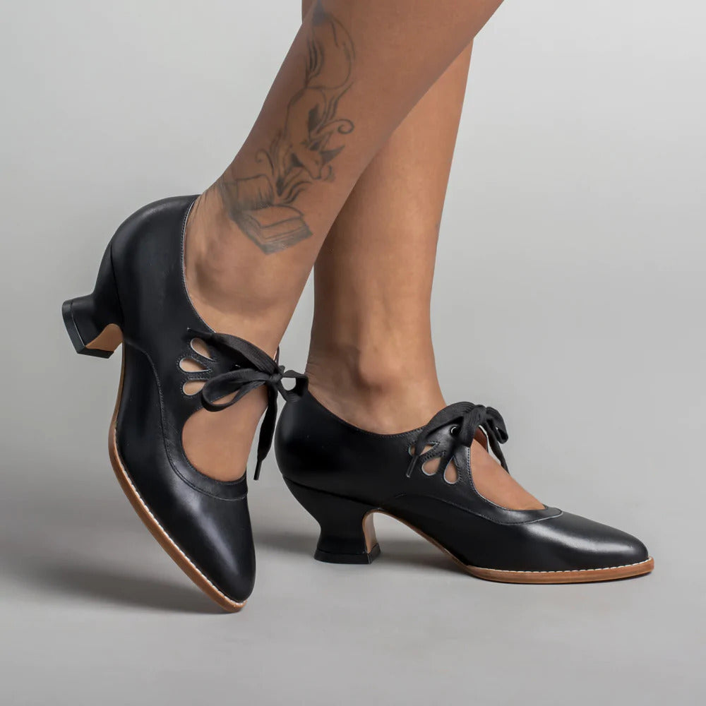 Lederpumps | Orthopädisch | Geschlossen | Stabil | Einfarbig | Fliege-Luzern Mode