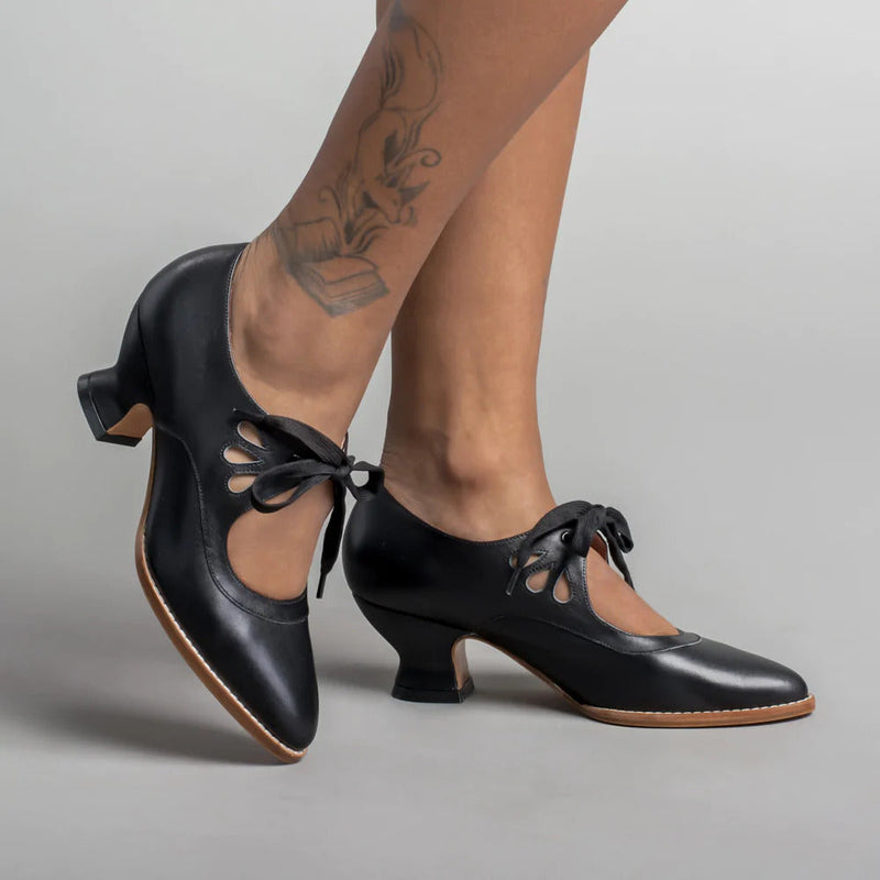 Lederpumps | Orthopädisch | Geschlossen | Stabil | Einfarbig | Fliege-Luzern Mode