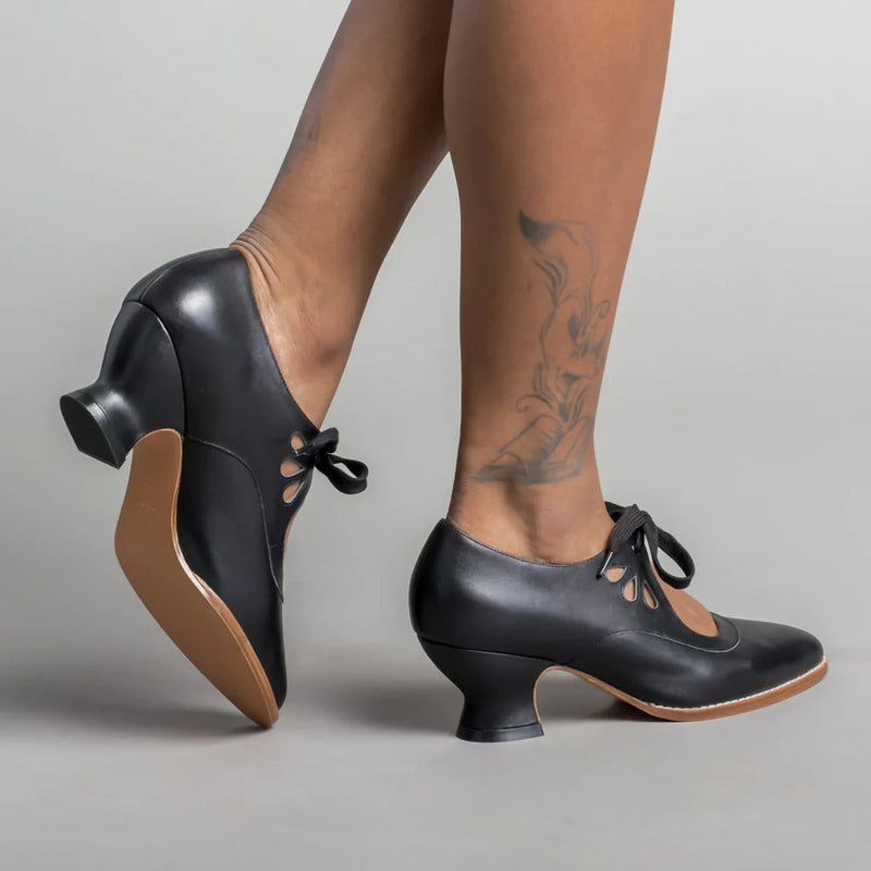 Lederpumps | Orthopädisch | Geschlossen | Stabil | Einfarbig | Fliege-Luzern Mode