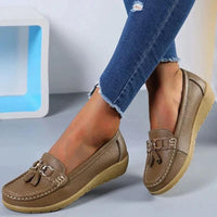 Damen Loafers | Leder | Orthopädisch | Atmungsaktiv | Komfortabel | Langlebig-Luzern Mode