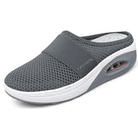 Damen Sneaker Mesh Atmungsaktiv Bequem Rutschfest Schuhe-Dunkelgrau-35-Luzern Mode