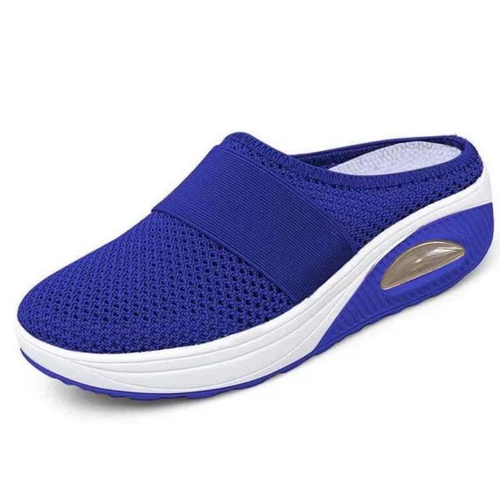 Damen Sneaker Mesh Atmungsaktiv Bequem Rutschfest Schuhe-Himmelblau-35-Luzern Mode