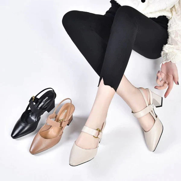 Damen Sandalen | Geschlossene Spitze | Verstellbar | Absatz | Orthopädisch-Luzern Mode