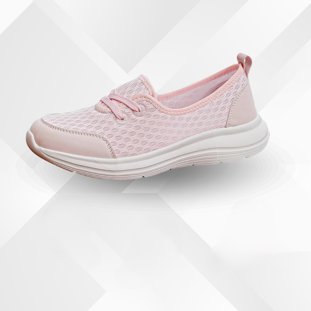 Damen Sneaker | Orthopädisch | Stoßdämpfend | Rutschfest | Leicht-Rosa-35-Luzern Mode