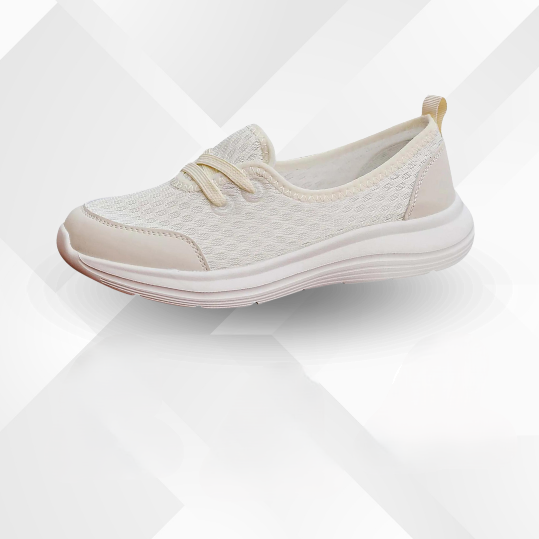 Damen Sneaker | Orthopädisch | Stoßdämpfend | Rutschfest | Leicht-Weiß-35-Luzern Mode