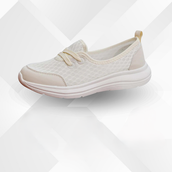Damen Sneaker | Orthopädisch | Stoßdämpfend | Rutschfest | Leicht-Weiß-35-Luzern Mode