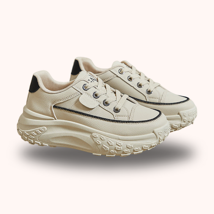 Herren Sneaker mit Plateau-Sohle für urbanen Stil-Khaki-35-Luzern Mode