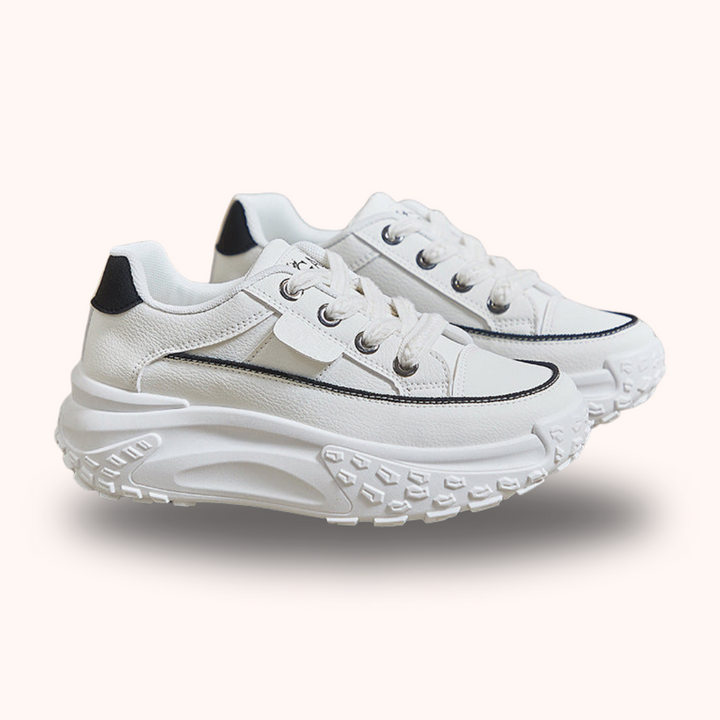 Herren Sneaker mit Plateau-Sohle für urbanen Stil-Weiß-35-Luzern Mode