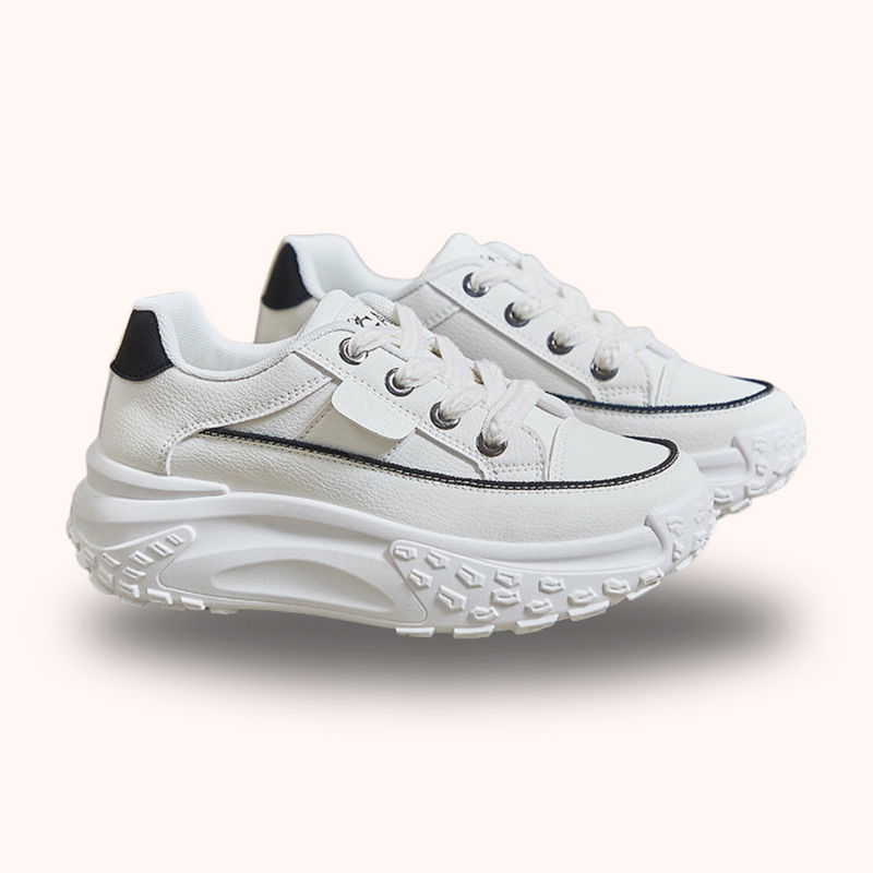 Herren Sneaker mit Plateau-Sohle für urbanen Stil-Weiß-35-Luzern Mode