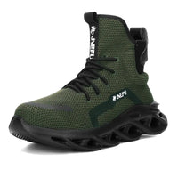Herren Sneaker mit Luftpolstersohle für Sport und Freizeit-Grün-38-Luzern Mode