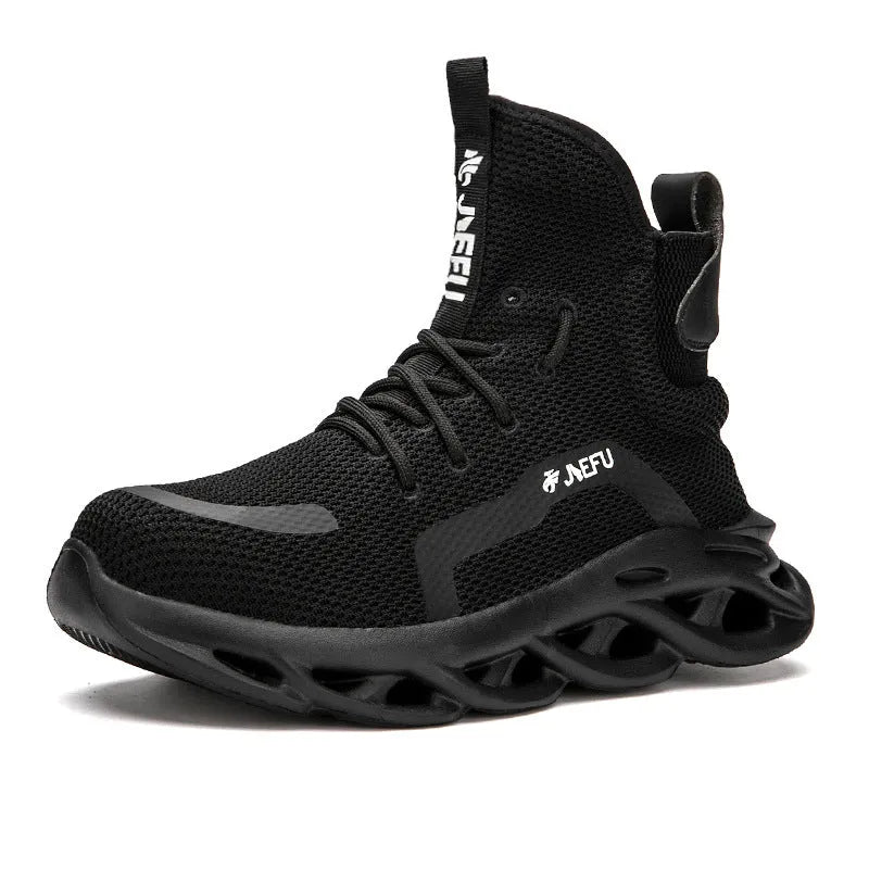 Herren Sneaker mit Luftpolstersohle für Sport und Freizeit-Schwarz A-38-Luzern Mode