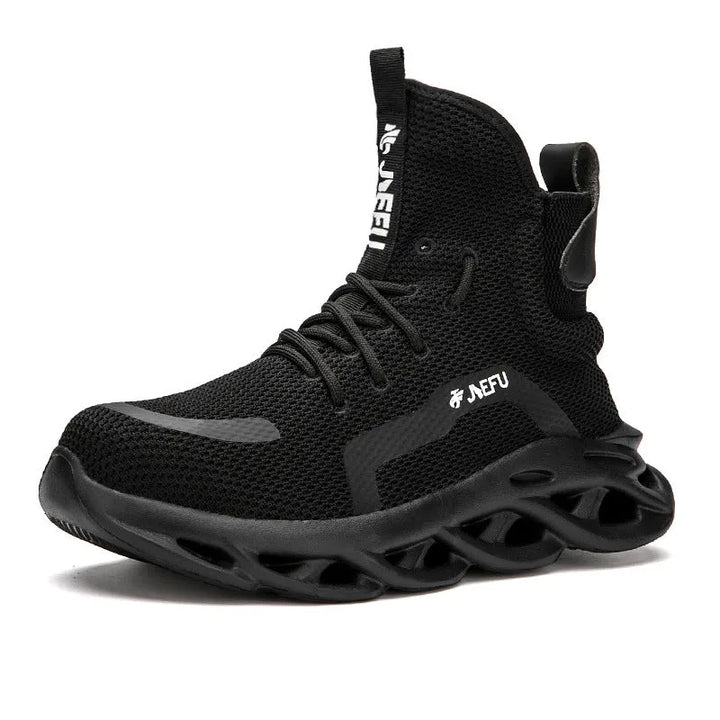 Herren Sneaker mit Luftpolstersohle für Sport und Freizeit-Schwarz A-38-Luzern Mode
