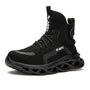 Herren Sneaker mit Luftpolstersohle für Sport und Freizeit-Schwarz A-38-Luzern Mode