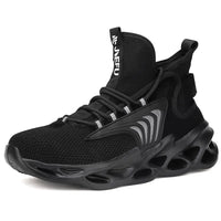 Herren Sneaker mit Luftpolstersohle für Sport und Freizeit-Schwarz B-38-Luzern Mode