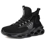 Herren Sneaker mit Luftpolstersohle für Sport und Freizeit-Schwarz B-38-Luzern Mode