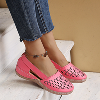 Damen Sommerschuhe | Slipper | Veganleder | Rutschfest | Gummi-Rosa-35-Luzern Mode