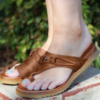 Orthopädische Sandalen Damen Sommer | Offene Zehen | Komfort & Halt-Braun-35-Luzern Mode