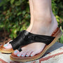 Orthopädische Sandalen Damen Sommer | Offene Zehen | Komfort & Halt-Schwarz-35-Luzern Mode