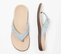 Damen Flip-Flops | Orthopädisch | Verstellbar | Bunt | Rutschfest-Himmelblau-35-Luzern Mode