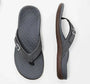 Damen Flip-Flops | Orthopädisch | Verstellbar | Bunt | Rutschfest-Schwarz-35-Luzern Mode
