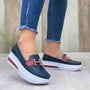 Orthopädische Damenschuhe | Slippermodell | Schnallen-Detail | Ergonomisch-Blau-35-Luzern Mode