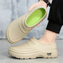 Damen Plateau Clogs mit Perlenarmband - Bequeme Schuhe-Beige-37-Luzern Mode
