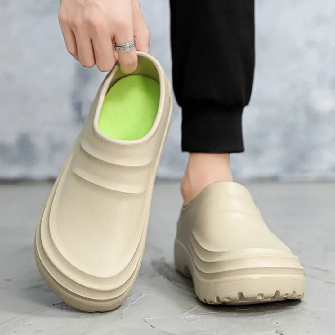 Damen Plateau Clogs mit Perlenarmband - Bequeme Schuhe-Luzern Mode