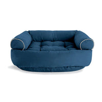 Hundebett | Beruhigend Weich Orthopädisch Komfortabel Entspannend Sofa-Dunkelblau-S (46x38x21cm)-Luzern Mode