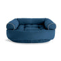 Hundebett | Beruhigend Weich Orthopädisch Komfortabel Entspannend Sofa-Dunkelblau-S (46x38x21cm)-Luzern Mode