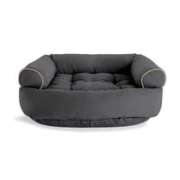 Hundebett | Beruhigend Weich Orthopädisch Komfortabel Entspannend Sofa-Dunkelgrau-S (46x38x21cm)-Luzern Mode