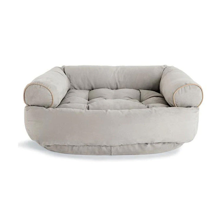 Hundebett | Beruhigend Weich Orthopädisch Komfortabel Entspannend Sofa-Hellgrau-S (46x38x21cm)-Luzern Mode