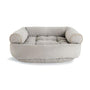 Hundebett | Beruhigend Weich Orthopädisch Komfortabel Entspannend Sofa-Hellgrau-S (46x38x21cm)-Luzern Mode