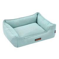 Hundebett | Luxus Komfort Memory-Schaum Orthopädisch Langlebig Waschbar-Hellblau-M 60 x50 x18cm-Luzern Mode