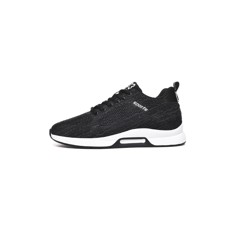 Herren Sneaker mit Luftpolstersohle für maximalen Komfort-Zwart Wit-39-Luzern Mode