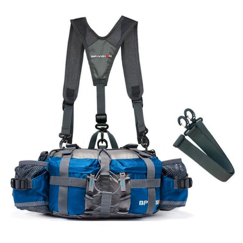 Angeltasche mit Rucksackfunktion für Outdoor-Abenteuer-Aufgewertet (mit Rucksackgurt)-Blau-Luzern Mode