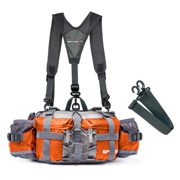 Angeltasche mit Rucksackfunktion für Outdoor-Abenteuer-Aufgewertet (mit Rucksackgurt)-Orange-Luzern Mode