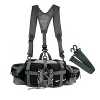 Angeltasche mit Rucksackfunktion für Outdoor-Abenteuer-Aufgewertet (mit Rucksackgurt)-Schwarz-Luzern Mode