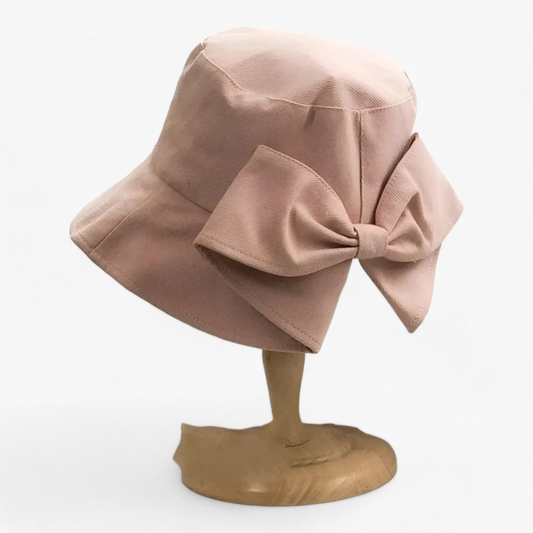 Damen Sonnenhut | Baumwolle | Bucket Hat | Einfarbig | Rundkrempe-Rosa-Luzern Mode