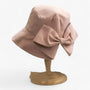 Damen Sonnenhut | Baumwolle | Bucket Hat | Einfarbig | Rundkrempe-Rosa-Luzern Mode