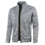 Herren Outdoorjacke | Fleece | Baumwolle | Reißverschluss | Einfarbig-Khaki-S-Luzern Mode