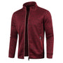 Herren Outdoorjacke | Fleece | Baumwolle | Reißverschluss | Einfarbig-Rot-S-Luzern Mode