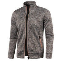 Herren Outdoorjacke | Fleece | Baumwolle | Reißverschluss | Einfarbig-Luzern Mode