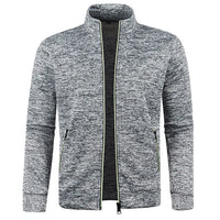 Herren Outdoorjacke | Fleece | Baumwolle | Reißverschluss | Einfarbig-Luzern Mode